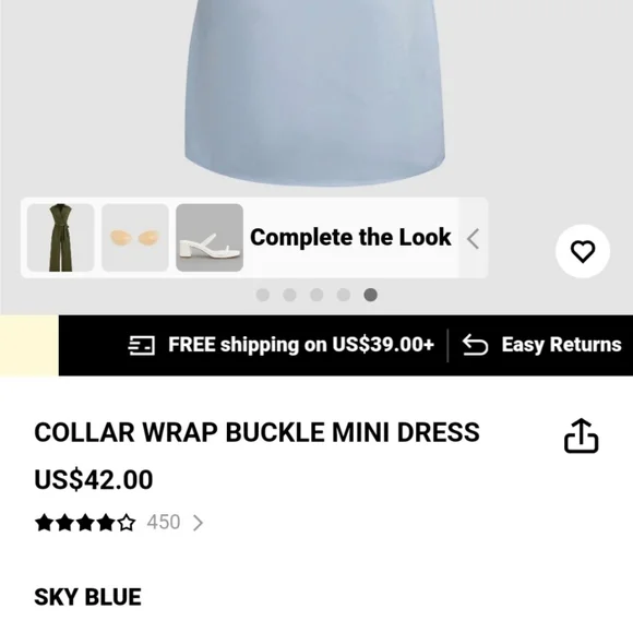 Cider Collar Wrap Shirt Dress Size Medium - Picture 2 of 4